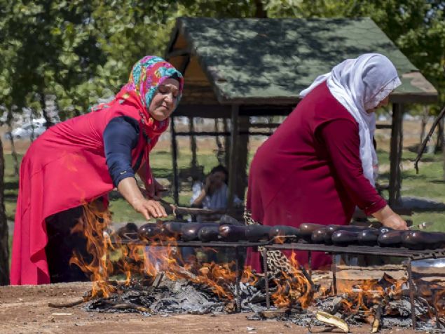 'K��a haz�rl�k zahmetli bir i�. Kad�nlar� uygun alanlarda bir araya getirerek, arbane e�ili�inde hem piknik yapmalar�n� hem de babaganu� yapmalar�n� sa�lad�k.' ifadelerini kulland�. 