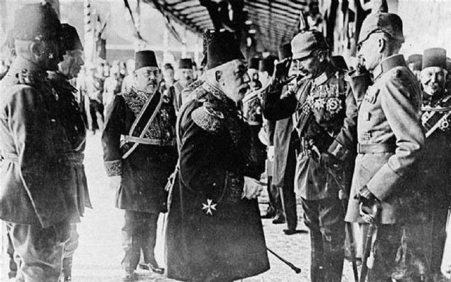 Sultan V. Mehmed ve stanbul ziyaretine gelen Alman Kayseri II. Wilhelm 