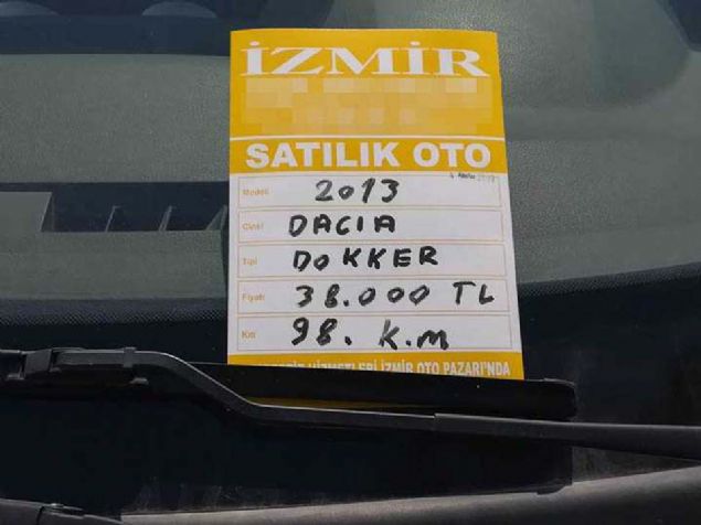 2013 Dacia Dokker 38.000 TL     