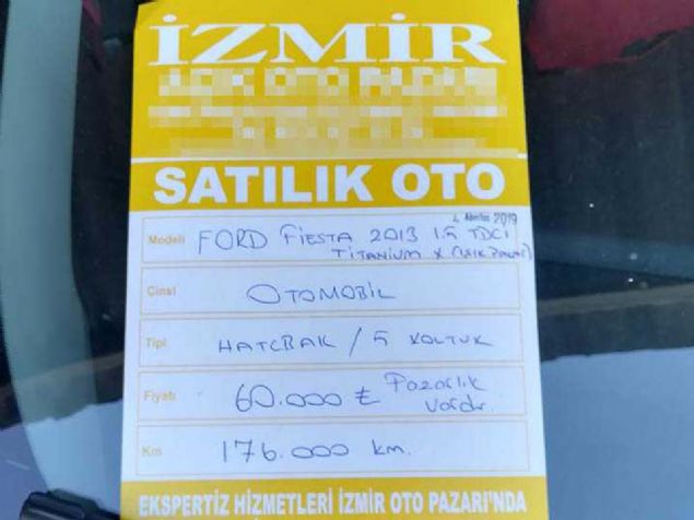 2013 Ford Fiesta 60.000 TL          