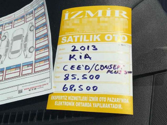 2013 Kia Ceed 85.500 TL     