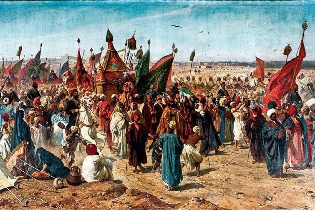 Milli Saraylar daresi Bakanl'na bal Dolmabahe Saray, Osmanl imparatorluu dneminde ilk resim koleksiyonu almalarna ev sahiplii yapyor.   <br><br>  Resim koleksiyonunun en nemli paras, 14 metrekarelik boyutuyla sarayn en byk tablosu olan 'Srre Alay'dr.    