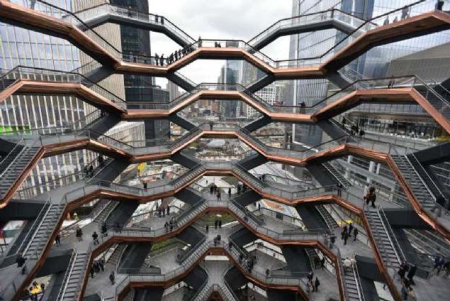 New York City, New York, ABD  <br><br>  Hudson Yards'dan a��r� geometrik bir g�r�n�m.      