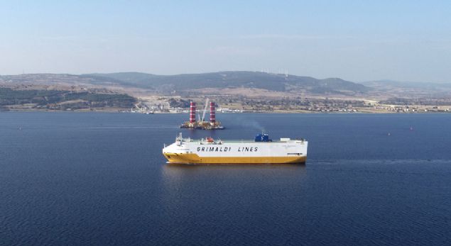 Gelibolu yakasnda denize batrlan keson zerine 5'inci, Lapseki yakasnda denize batrlan keson zerine ise 4'nc bloklar konuldu. 