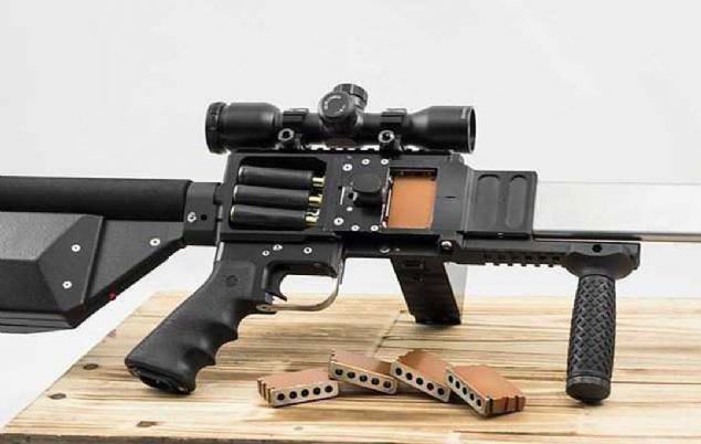 ABD ordusu i�in geli�tirilen 'ribbon gun' isimli t�fe�in testleri start ald�.  <br><br>  Hen�z prototibi bulunan piyade t�fe�ini rakiplerinden ay�ran en dikkat �ekici �zelli�i ise ayn� anda 4 kur�un birden ate�leyebilmesi.    