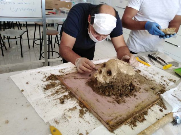 skelet zerinde yaptklar ilk antropolojik deerlendirmelerde bireyin erikin bir kadn olduunu tespit ettiklerini anlatan Do. Dr. Mustafa Tolga rak,   <br><br>  'Kafatas paral bir ekilde ekilde ele gemiti. Kafatasnn yannda uyluk kemii (sol femur) para buluntular ierisinde yer alyordu. Bunlarn antropolojik analizleri neticesinde C-14 ve antik DNA almalar ile birlikte tam olarak bu iskeletinin yann tespit edilmesi mmkn olacak.   