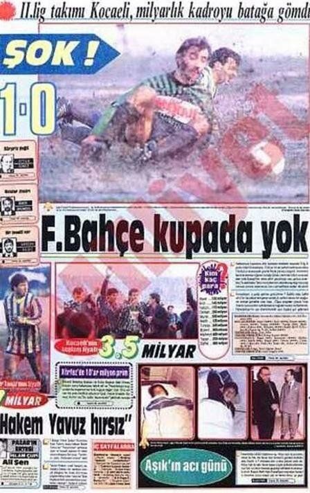                                                                 KOCAELSPOR 0-1 FENERBAHE  <br><br>  Fenerbahe, 1991-1992 sezonunda ise dnemin 2. Lig takm Kocaelispor'a 1-0 yenilerek kupaya veda etmiti.                                                        