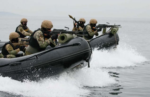 Bot �zerinde operasyonel faaliyet icra edebilen timler, keskin ni�anc�l�kta da g�ptayla bak�lan askerler aras�nda yer al�yor. Deneyimli askerlerden olu�an deniz piyadeleri, g�zle g�r�lmesi g�� olan uzak hedefleri vurabiliyor.      