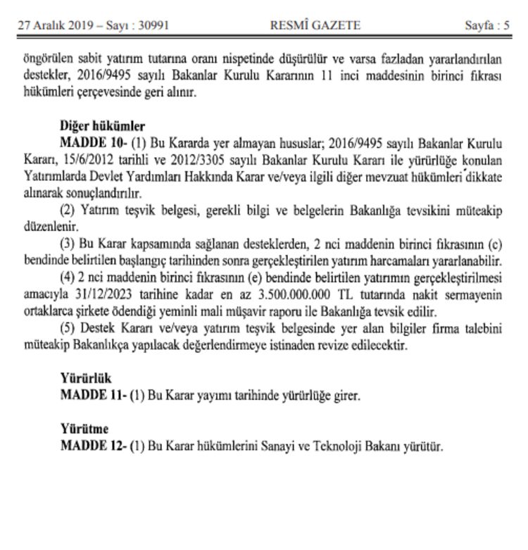  Faiz veya kar pay� deste�i �demelerinin yap�labilmesi i�in her bir �deme �ncesinde ger�ekle�en sabit yat�r�m tutar�n� g�steren yeminli mali m��avir raporunun bakanl��a ibra edilmesi gerekecek.    