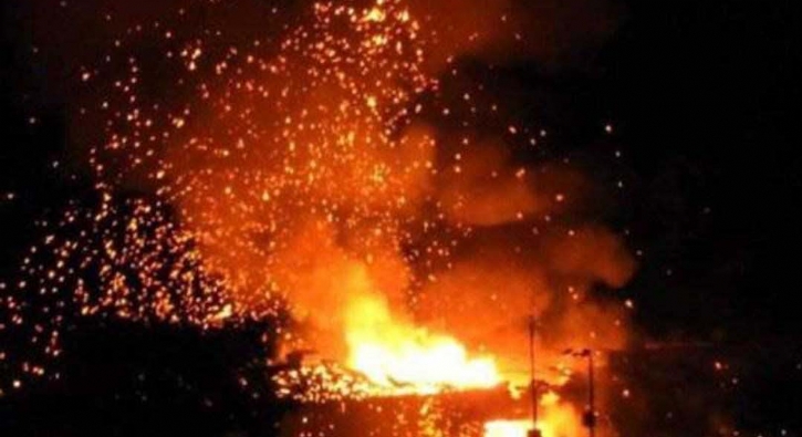 KKTC'de askeri blgedeki cephanelikte patlama