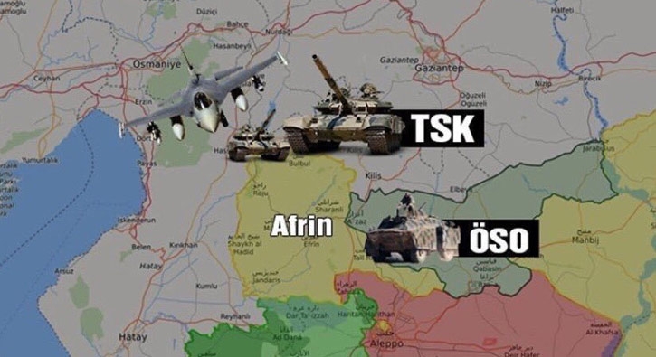 Türk savaş uçakları Afrin'de hedefleri vurdu! İşte ilk görüntüler