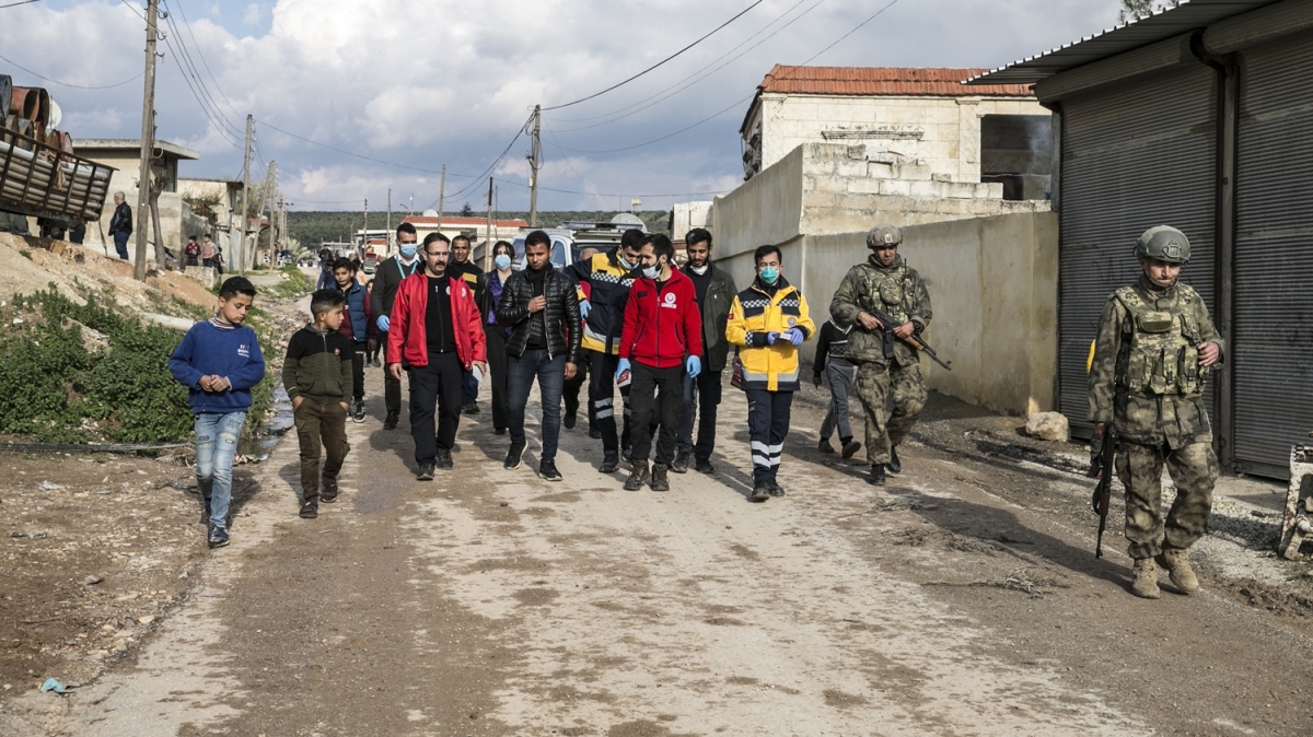 Trkiye'den Afrin'de yeni tip koronavirse kar bilgilendirme almas