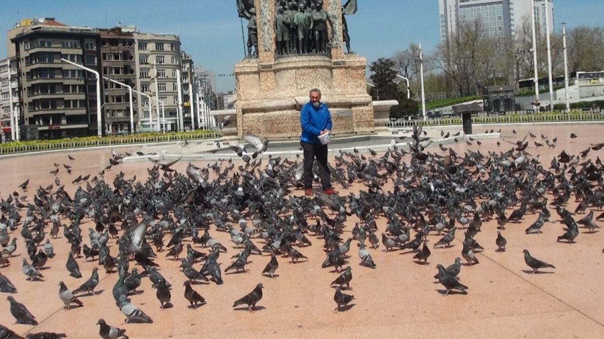 Türkiye eve çekildi, güvercinleri polis besledi
