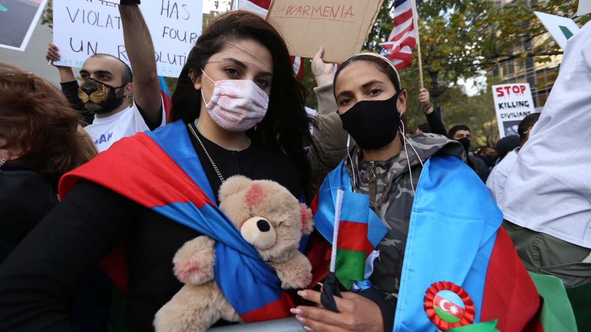 New York'ta Azerbeycan'a destek gösterisi: Ermenistan terörizmini durdurun