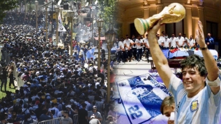 Arjantin ayakta! Milyonlarca Arjantinli futbol efsanesi Maradona'ya veda etti