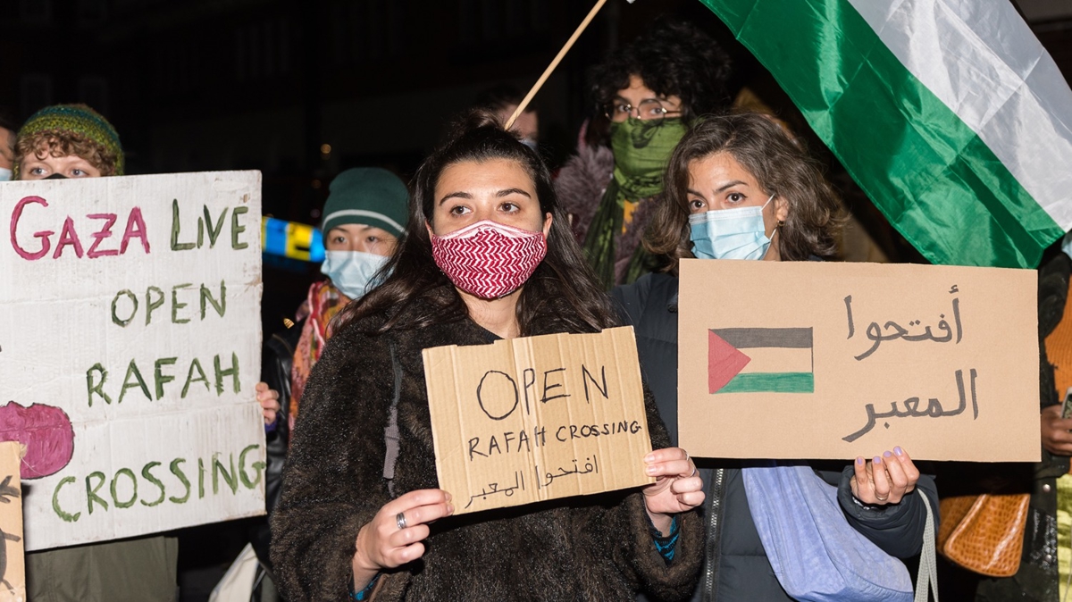 Londra'da Filistin'e destek gösterisi düzenlendi