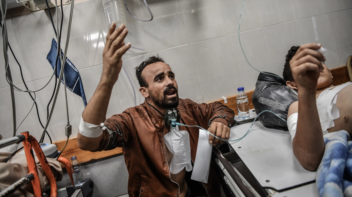 Gazze'nin kuzeyindeki yaralılar, Nasır Hastanesi'ne getirildi