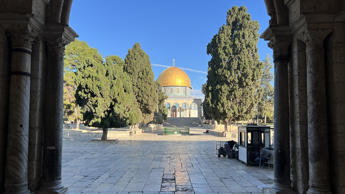 srail kstlamalaryla cuma namaz ncesi Mescid-i Aksa