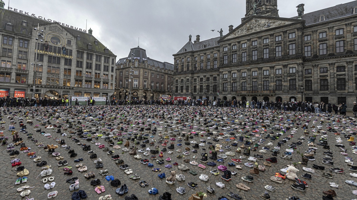 galci srail'in ldrd Filistinli ocuklar Amsterdam'da anld