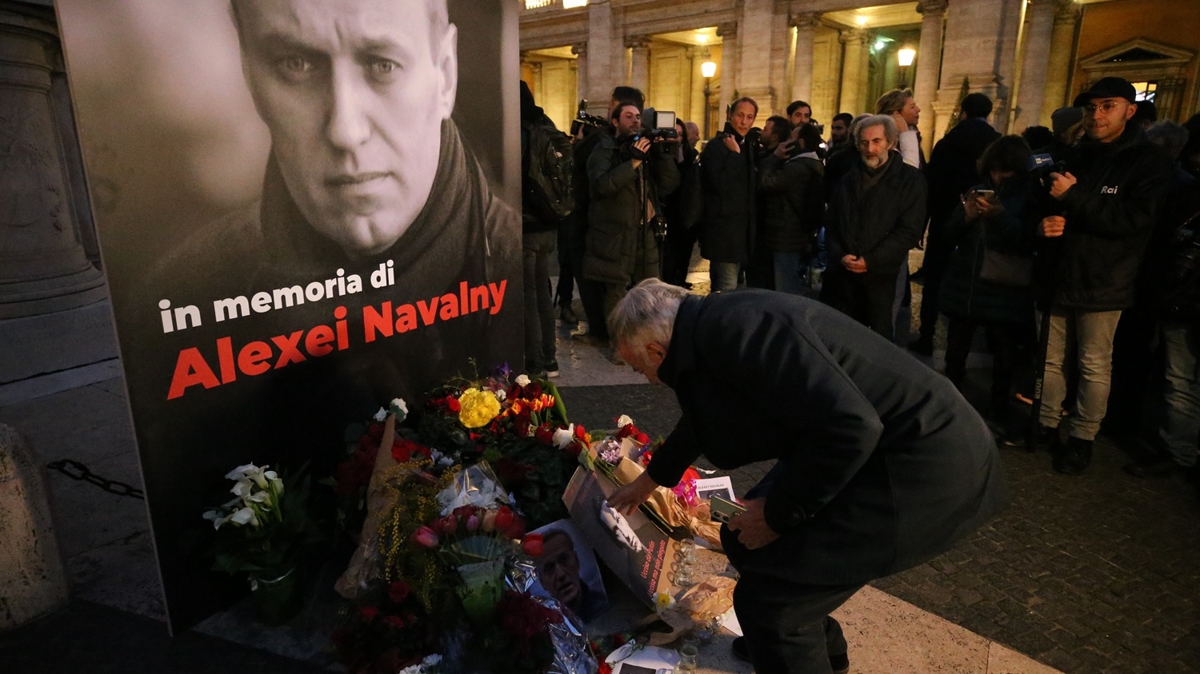 Rus muhalif Aleksey Navalny Roma'da anld