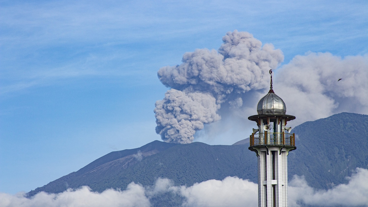 Endonezya'daki Merapi Yanarda kl pskrtt