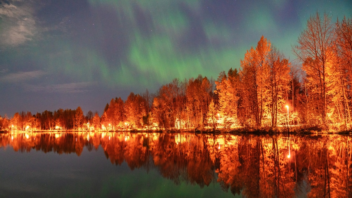 Alaska'da kuzey klar leni balad