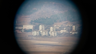G�ney Kore'deki kafeden Kuzey Kore manzaras�