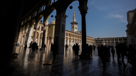 am'daki Emevi Camisi'nde cuma namaz klnd