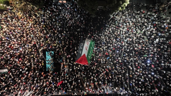 Siyonist zulmn dnyaya haykrdlar... stanbul 'Gazze'ye Umut I Ol'du