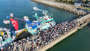 Sumud Filosu'na destek iin Karadeniz'e aldlar