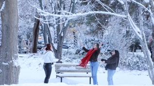 Etraf beyaza b�r�nd�: Yurttan kar manzaralar�