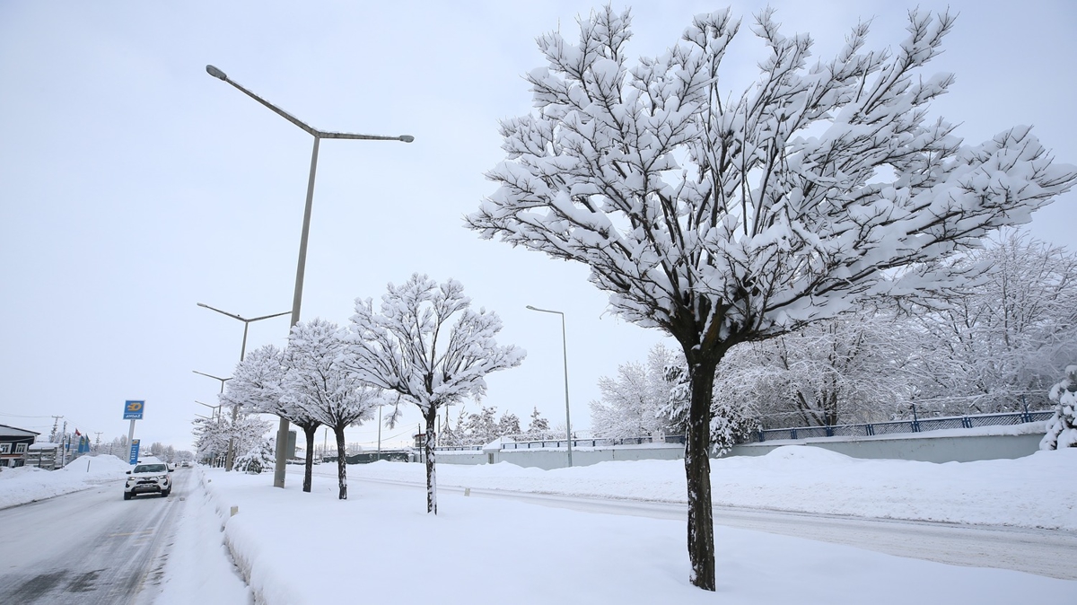 Etraf beyaza b�r�nd�: Yurttan kartpostall�k kar manzaralar�