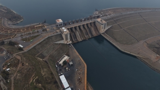 YPG'den al�nan Tabka'daki F�rat Baraj� havadan g�r�nt�lendi