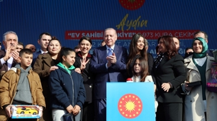 Cumhurba�kan� Erdo�an Ayd�n'da: Yap�m� tamamlanan eserler hayata ge�irildi