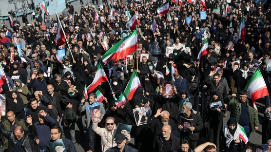 Tahran'da ABD-�srail protestosu