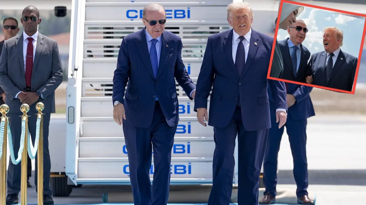 Cumhurbaşkanı Erdoğan'dan Trump'a samimi karşılama! Dünya bu kareleri konuşuyor